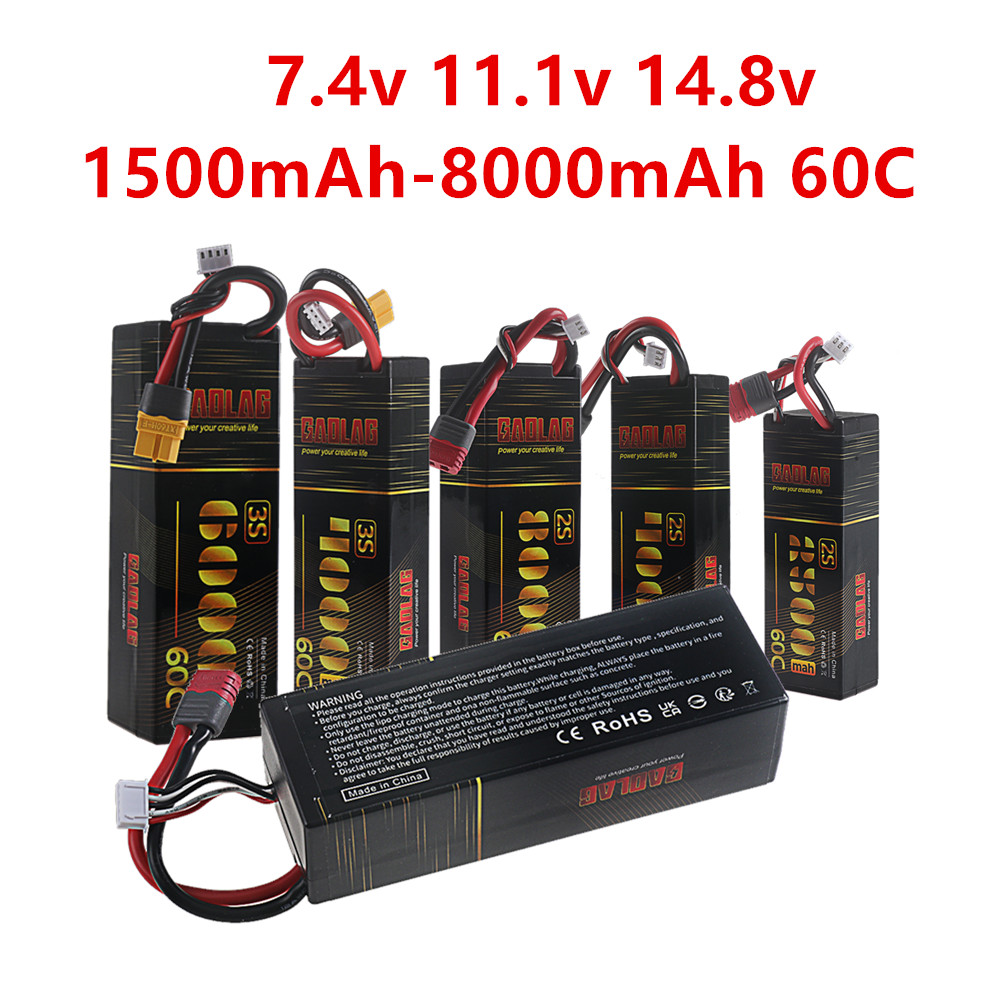 แบตเตอรี่ลิเธียมโพลิเมอร์ 2S 3 - 4S Lipo Battery 14.8V 6000Mah บทวิจารณ์และราคา