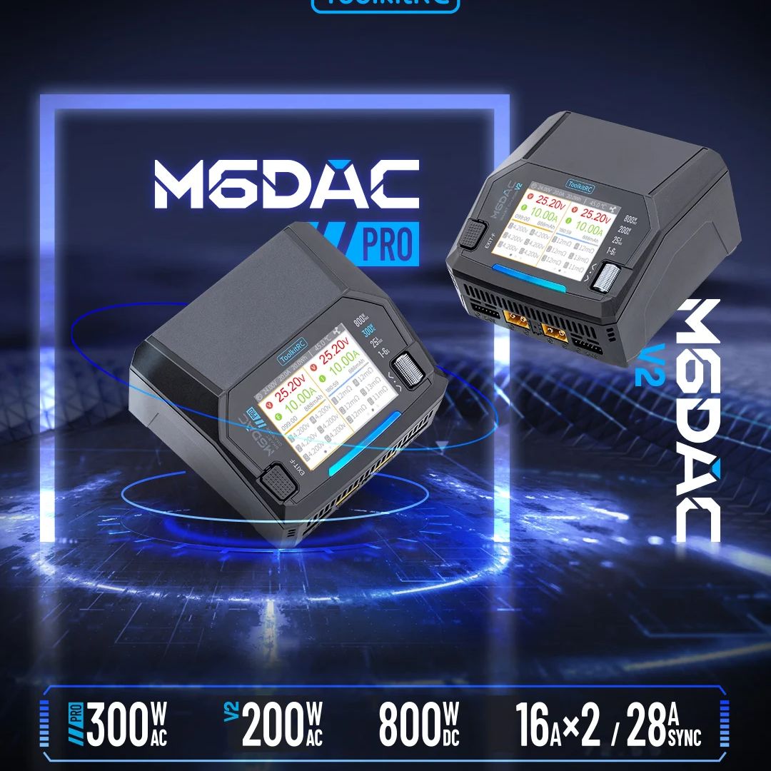 เครื่องชาร์จแบตเตอรี่ลิเธียมโพ - Toolkitrc M6Dac Smart Charger บทวิจารณ์และราคา